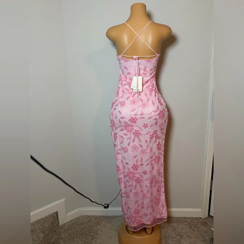 Peppermayo Bright Lights Beaded Pink Maxi Dress - Picture 6 of 6